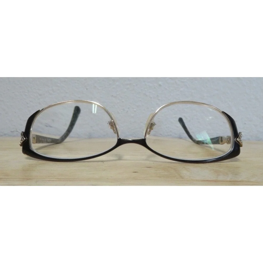 Caviar M 5616 Eye Glasses Frames Only Made In Italy Crystals Gold Rhinestones